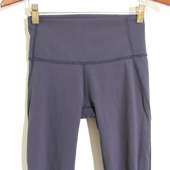 Lululemon Mix & Mesh Crop Leggings 21" Midnight Navy Moroccan Blue Light Horizon - Picture 3 of 12